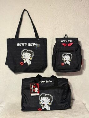 Betty Boop Black Duffel, Tote & Backpack